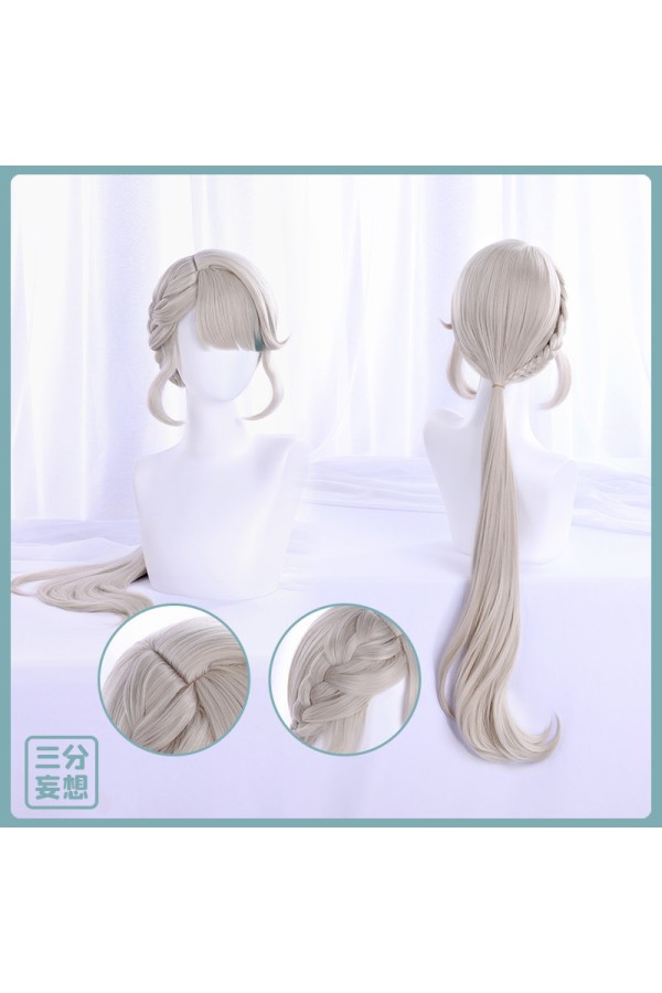 1/3 Delusion Genshin Impact Lynette Light Grey Cosplay Wig